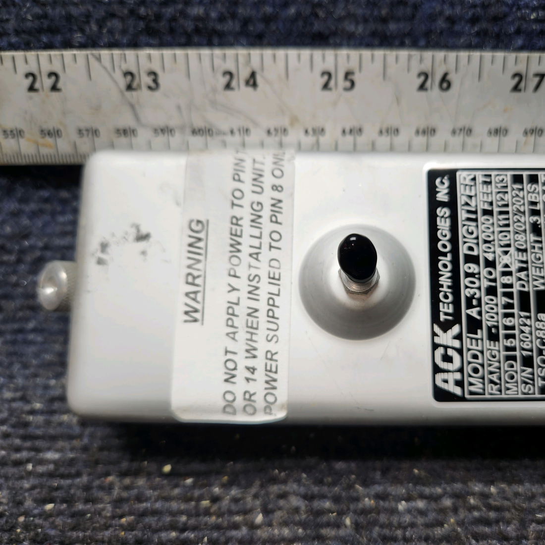 Used aircraft parts for sale, A-30.9 ACK Technologies A-30.9 Piper PA28-161 Altitude Digitizer with Tray and Modification (10-32V)