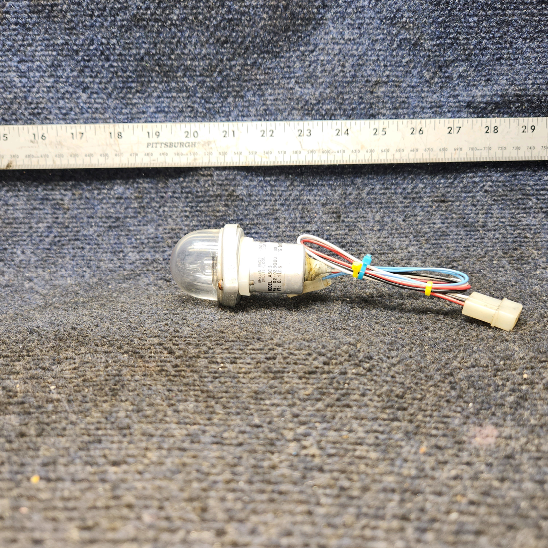 Used aircraft parts for sale, 02‑0350034‑00 WHELEN A506 Mooney M20J Strobe Light Flash Tube Assembly