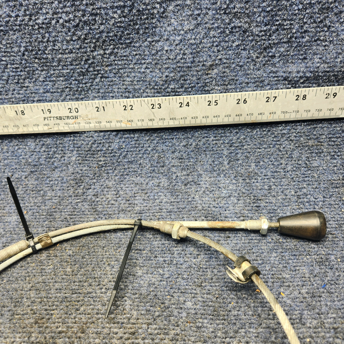 Used aircraft parts for sale, 640258-007 Mooney M20K CABIN HEAT CONTROL CABLE (LENGTH: 47")