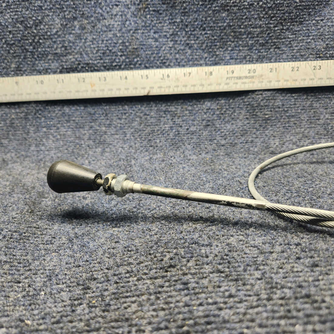 Used aircraft parts for sale, 640257-009 Mooney M20J CABIN AIR VENT CONTROL CABLE ASSEMBLY (LENGTH: 35.75”)