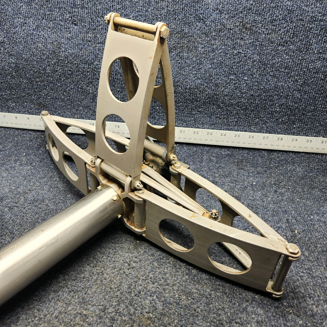Used aircraft parts for sale, 35-524041-602 BEECHCRAFT F35 CONTROL COLUMN ASSEMBLY WITH HANGER, KNEES, LINKS