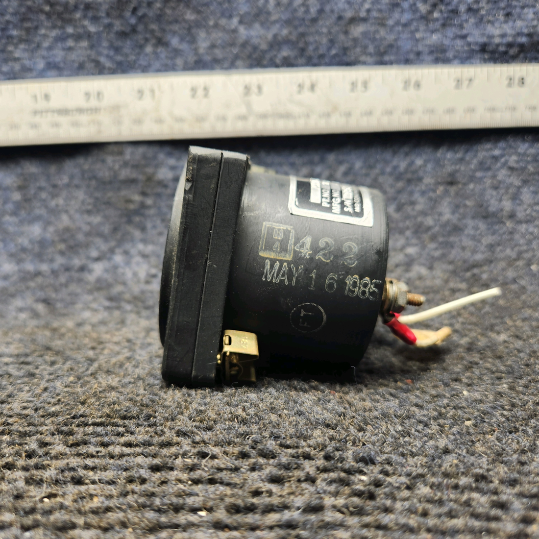 Used aircraft parts for sale, 96470‑1LW Mid-Continent Mooney M20J Clock/Test Instrument - Missing Knob