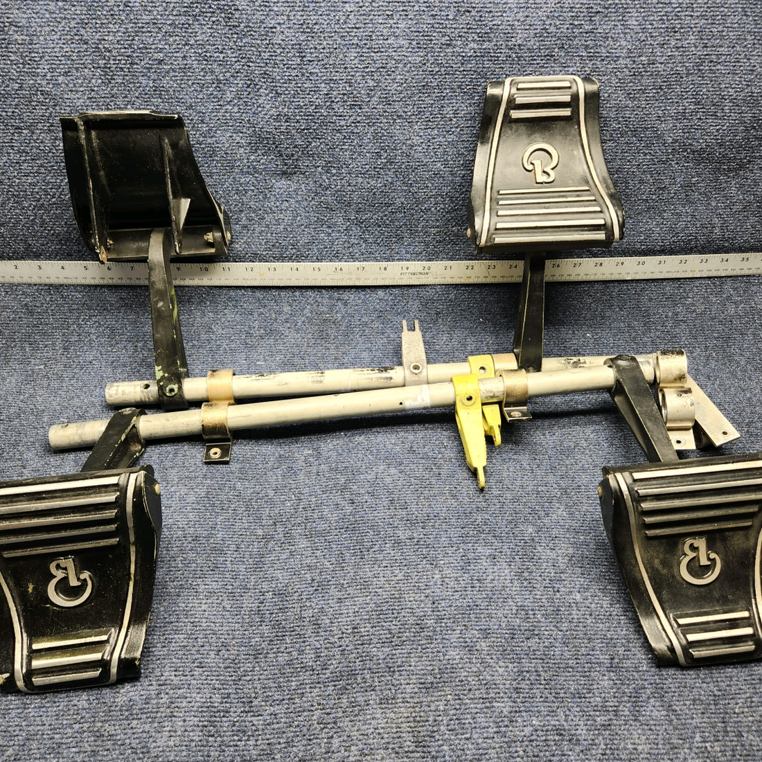 Used aircraft parts for sale, 169-524013-1 Beechcraft C23 SUNDOWNER RUDDER PEDAL INSTALLATION ASSY