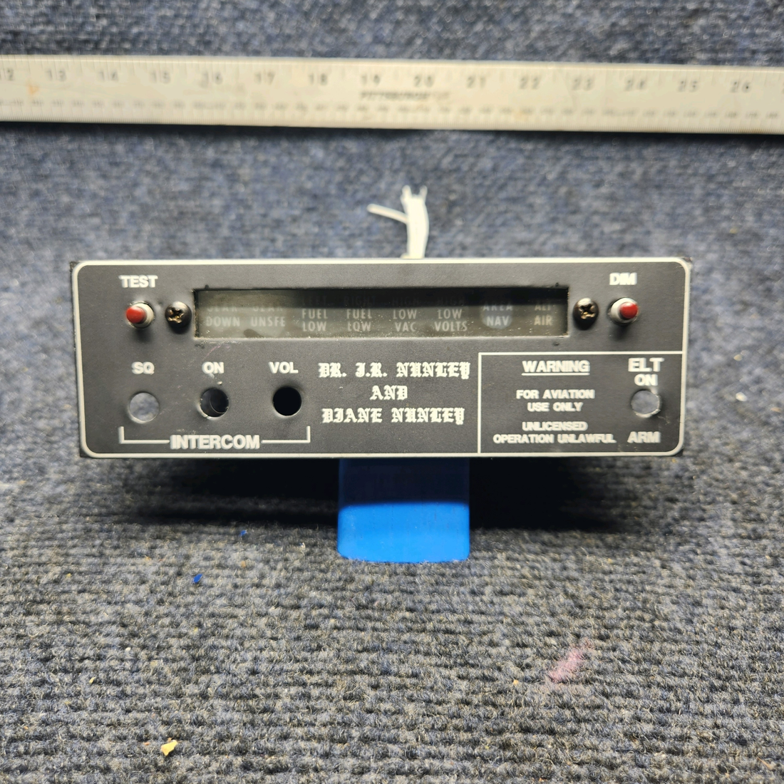 Used aircraft parts for sale, 500D0038 Mooney M20K MODEL A8/1000 ANNUNCIATOR PANEL (VOLTS: 14)