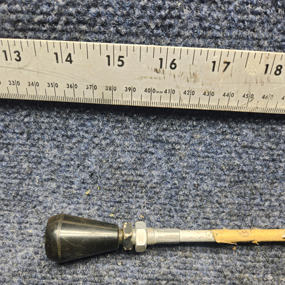 Used aircraft parts for sale, 640257-021 Mooney M20K CABIN AIR DISTRIBUTION CONTROL CABLE (LENGTH: 15-1/8")