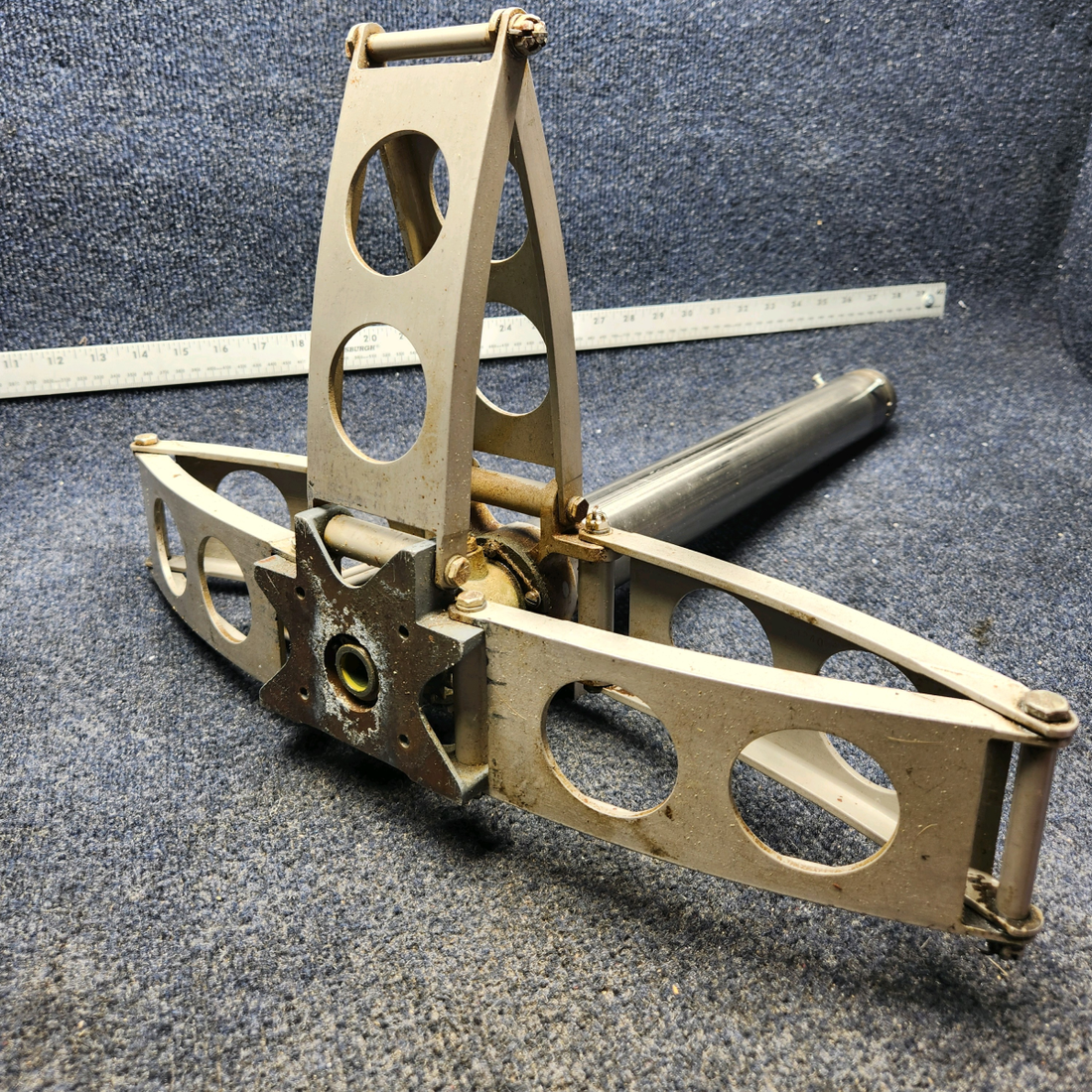 Used aircraft parts for sale, 35-524041-602 BEECHCRAFT F35 CONTROL COLUMN ASSEMBLY WITH HANGER, KNEES, LINKS