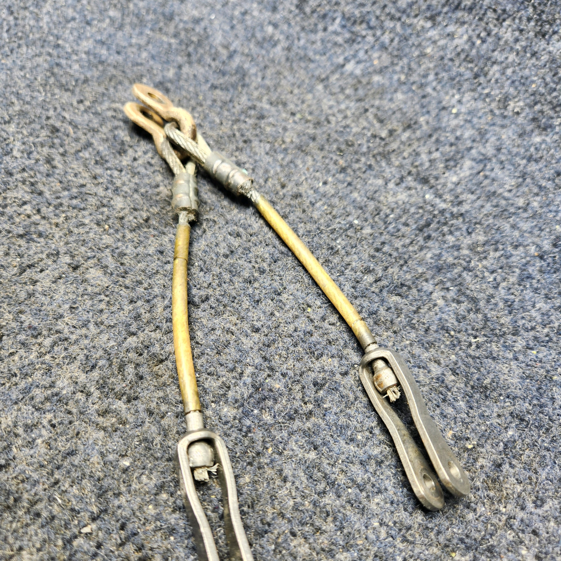 Used aircraft parts for sale, 96908-000 PIPER PA28-140 SEATBELT CABLE ASSEMBLY LH AND  RH SET OF TWO