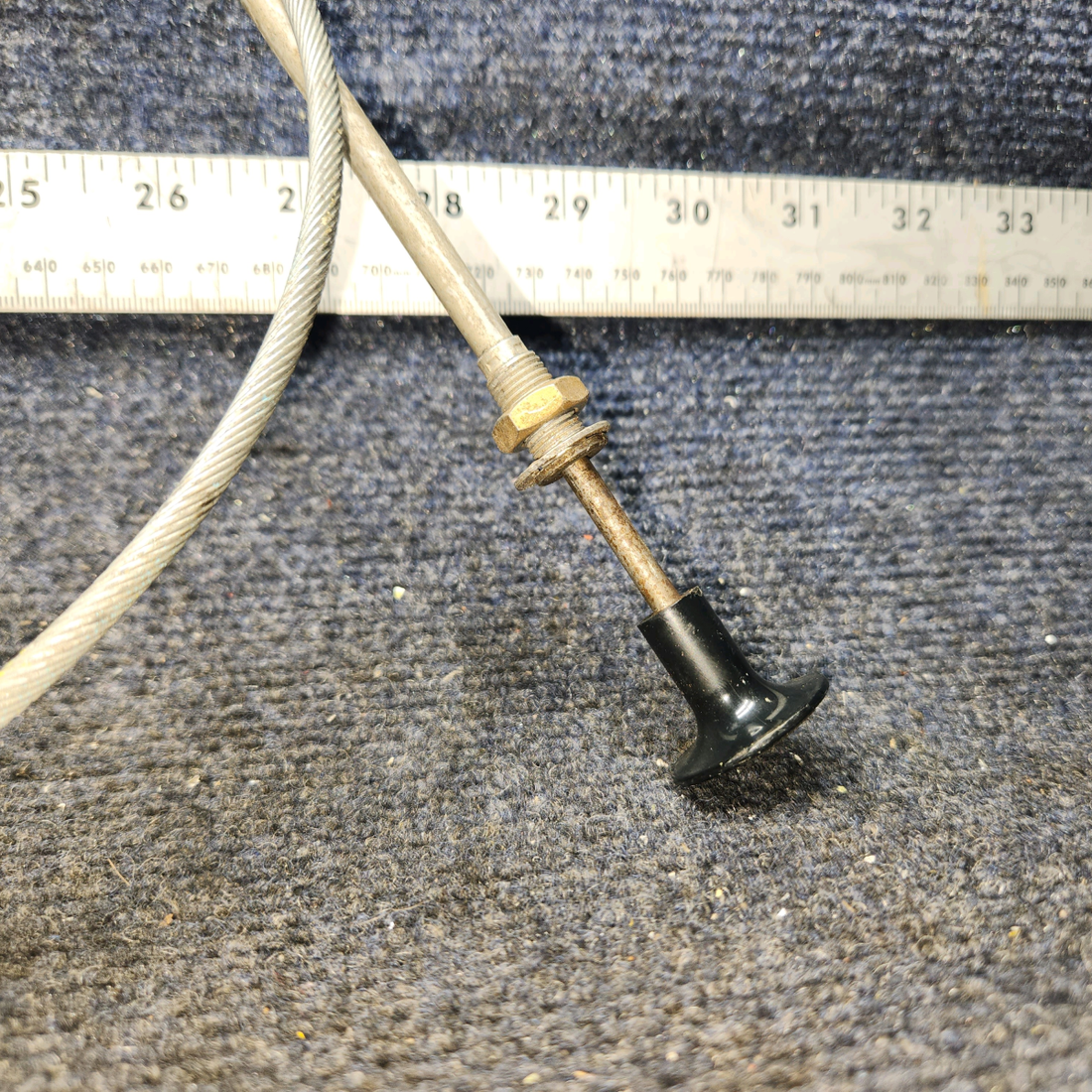 Used aircraft parts for sale, Cabin Air Control Cable Assembly Piper PA28-161 Cabin Air Control Cable Assembly (length 52")
