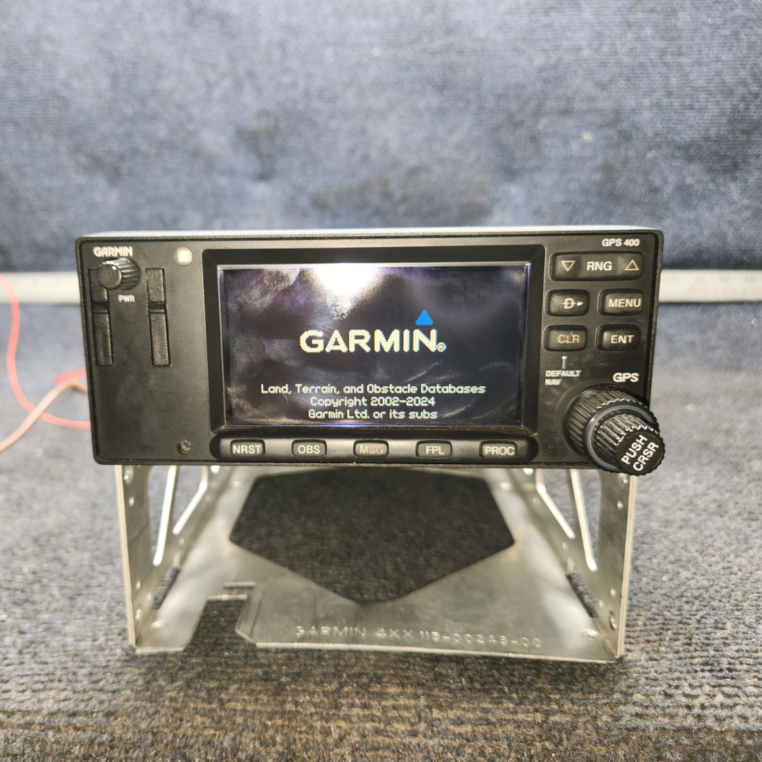 Used aircraft parts for sale, 011-01057-40 Garmin GNS 400W Piper PA28-161 GPS Receiver with Backplate and Connector (See Description)