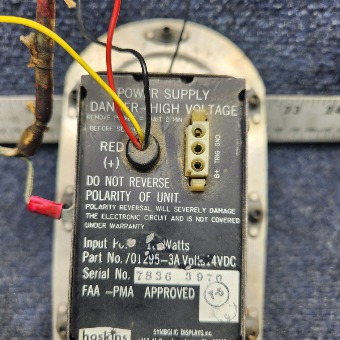 Used aircraft parts for sale, 701295-3A Mooney M20K POWER SUPPLY HOSKINS 14VDC