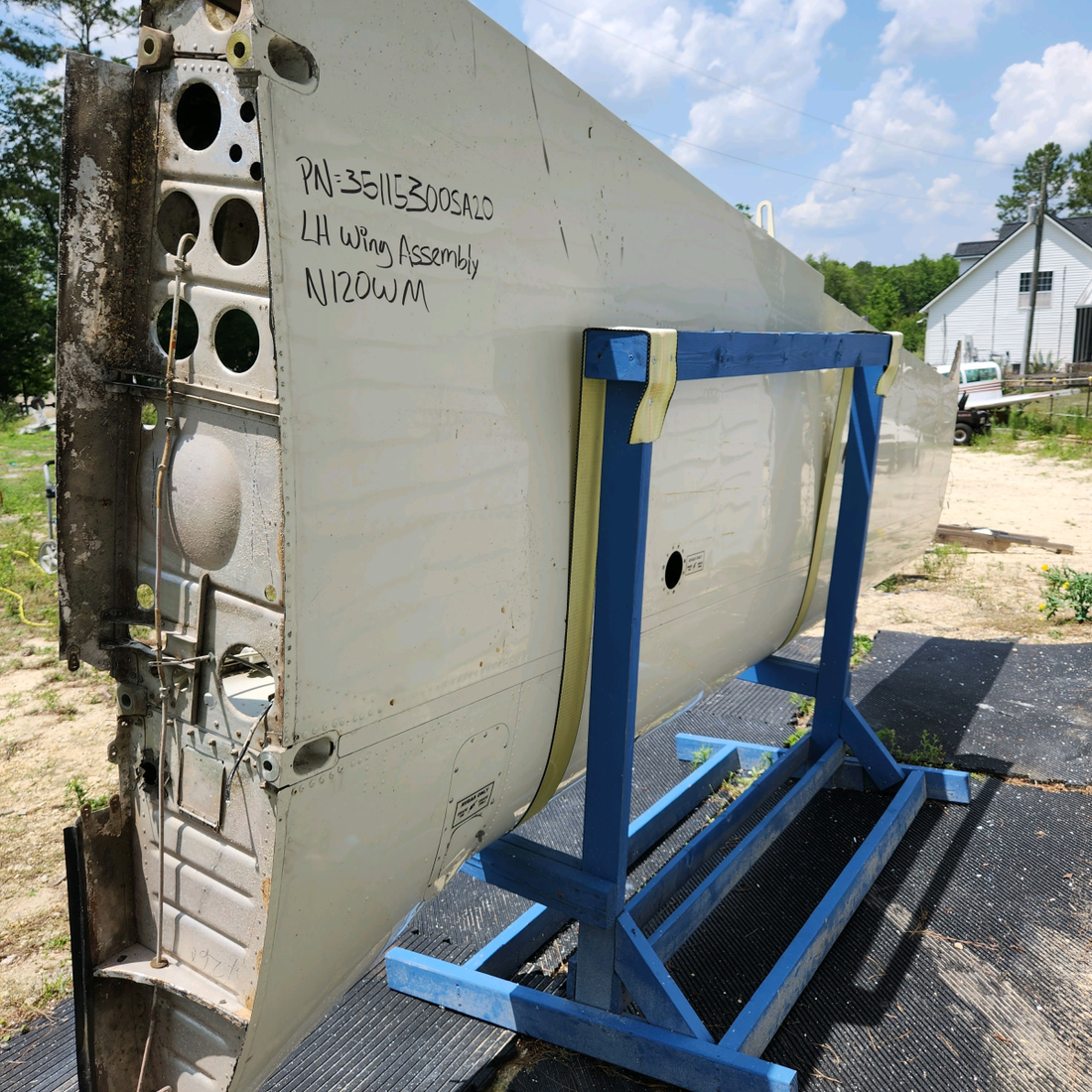 Used aircraft parts for sale, 35-115300 SA320 BEECHCRAFT F35 LH WING ASSEMBLY-OR IS SOLD IN PARTS
