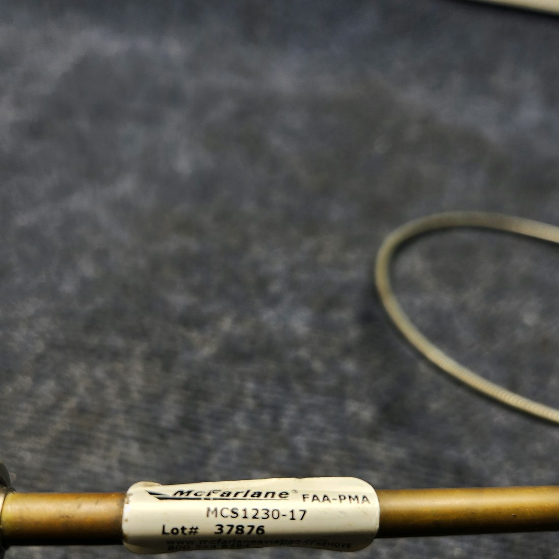 Used aircraft parts for sale, S1230-15 CESSNA C172RG CARBURETOR HEAT CONTROL CABLE L: 46"