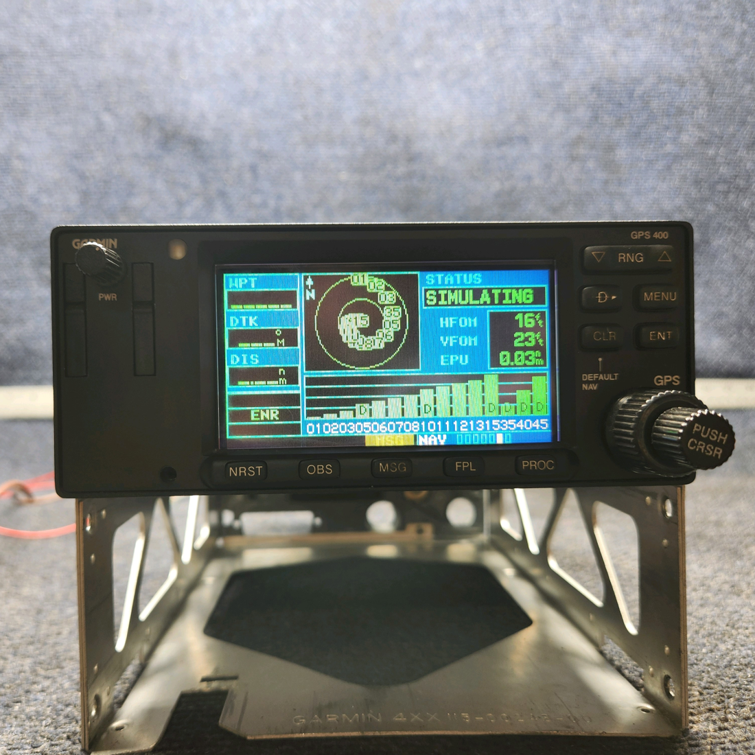 Used aircraft parts for sale, 011-01057-40 Garmin GNS 400W Piper PA28-161 GPS Receiver with Backplate and Connector (See Description)