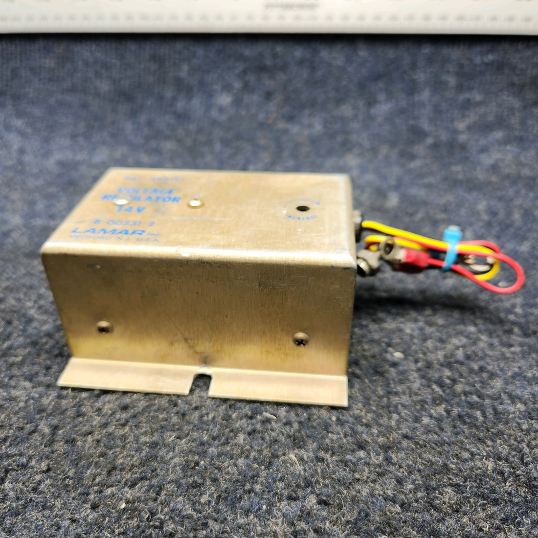 Used aircraft parts for sale, B-00331-2 Lamar Texas Several LAMAR VOLTAGE REGULATOR (VOLTS: 14) (OHD)
