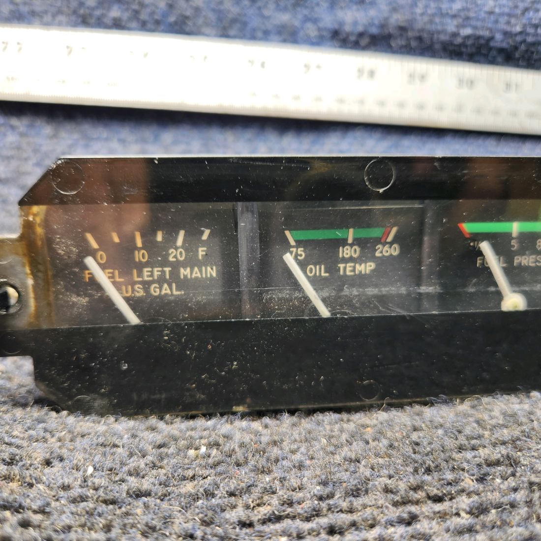 Used aircraft parts for sale, 95241-017 Piper PA28-161 Engine Gauge Cluster Assembly