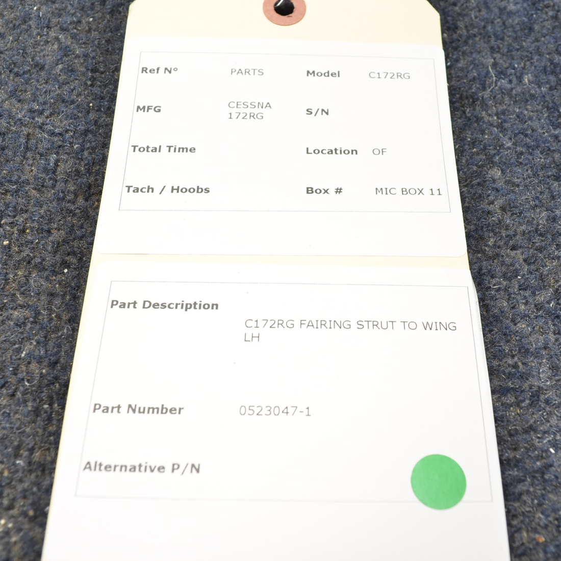 Used aircraft parts for sale, 0523047-1 Cessna 172RG STRUT TO WING FEARING LH