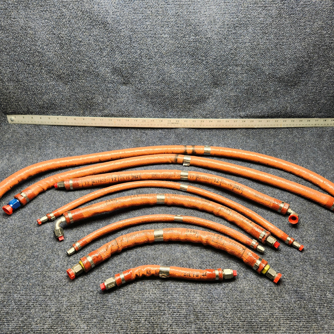 Used aircraft parts for sale, O-360-A4J Beechcraft C23 SUNDOWNER ENGINE HOSE SET(8) MANUFACTURE 05-2022 LYCOMING O-369-A4J