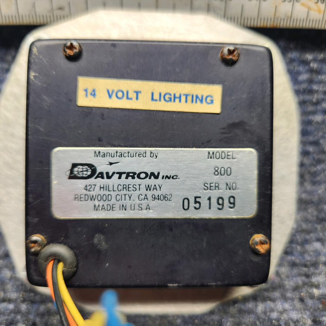 Used aircraft parts for sale, M800 Davtron CESSNA 172K DIGITAL CHRONOMETER INDICATOR 14 VOLTS