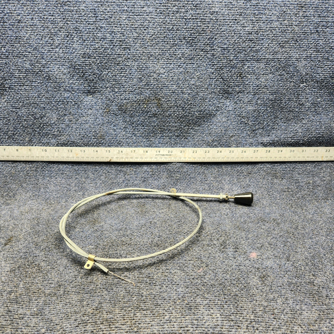Used aircraft parts for sale, 640257-035 Mooney M20J PARKING BRAKE CONTROL CABLE (LENGTH: 47-1/2")
