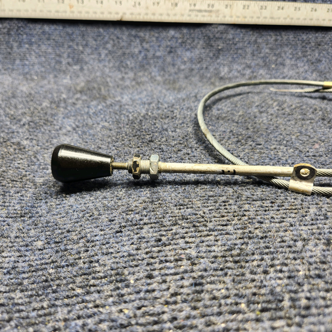 Used aircraft parts for sale, 640257-035 Mooney M20J PARKING BRAKE CONTROL CABLE (LENGTH: 47-1/2")