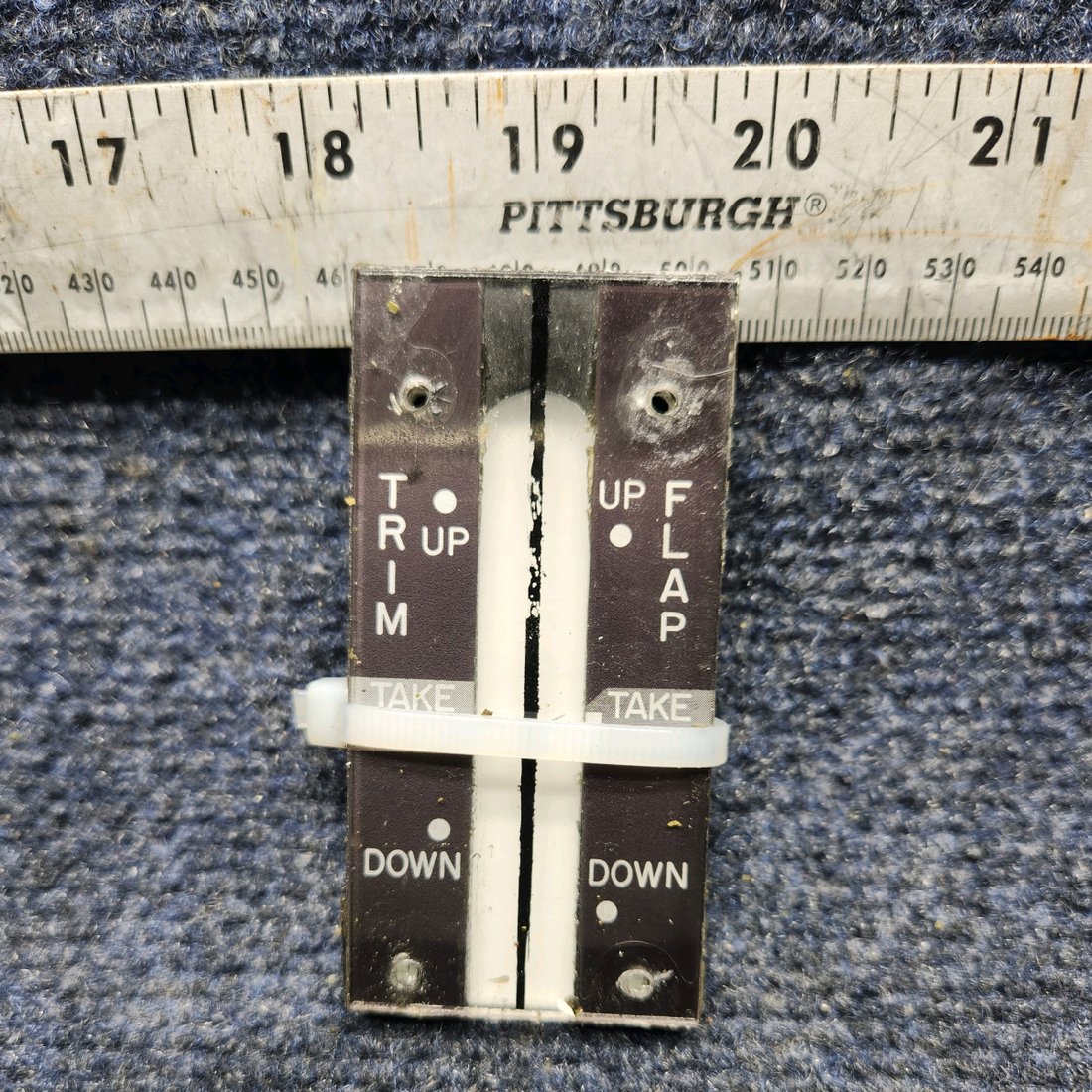 Used aircraft parts for sale, 740222-001, 740191-505 Mooney M20J FLAP TRIM INDICATOR ASSEMBLY- NO LAMP.