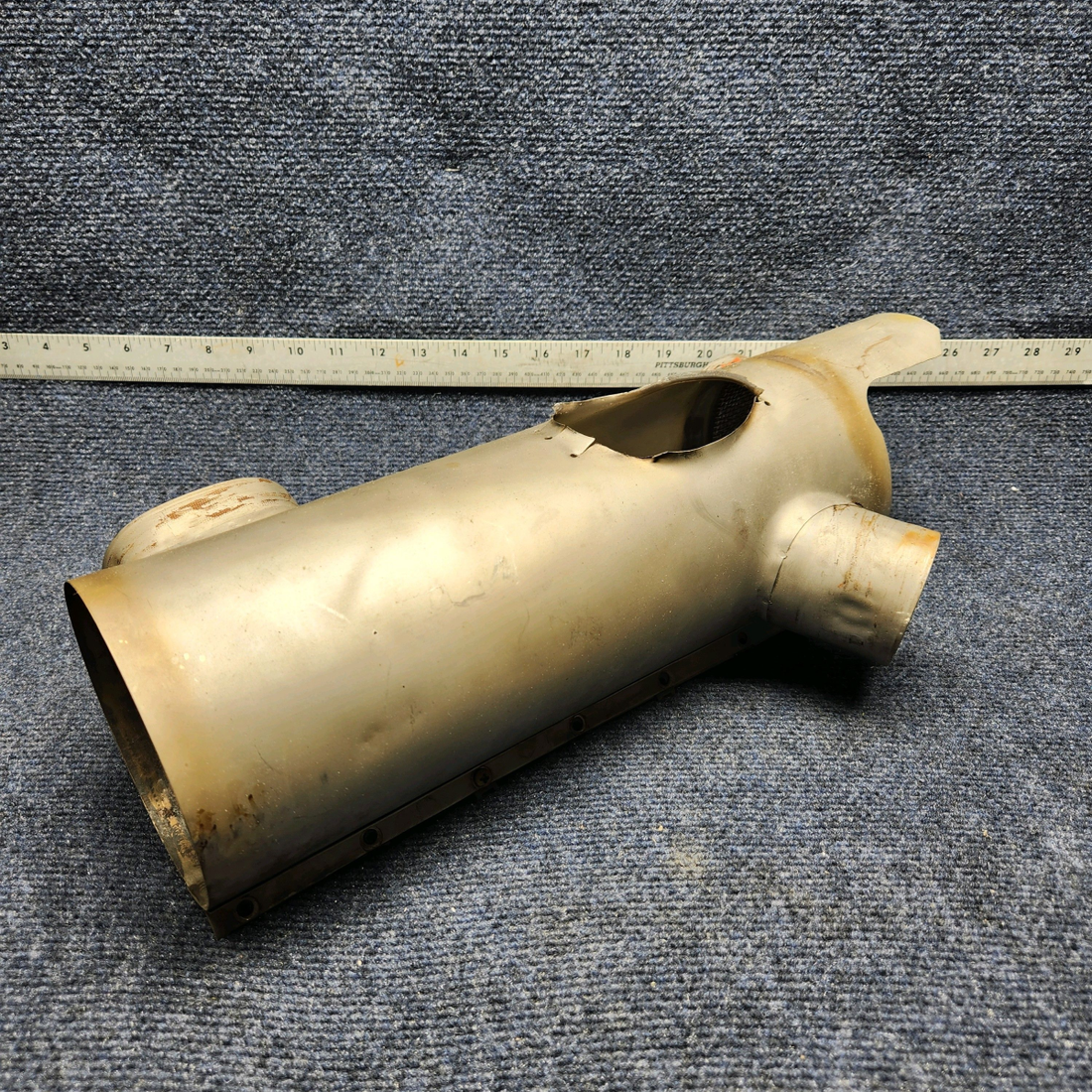 Used aircraft parts for sale, 099001-136 Beechcraft C23 SUNDOWNER SHROUD MUFFLER ASSEMBLY