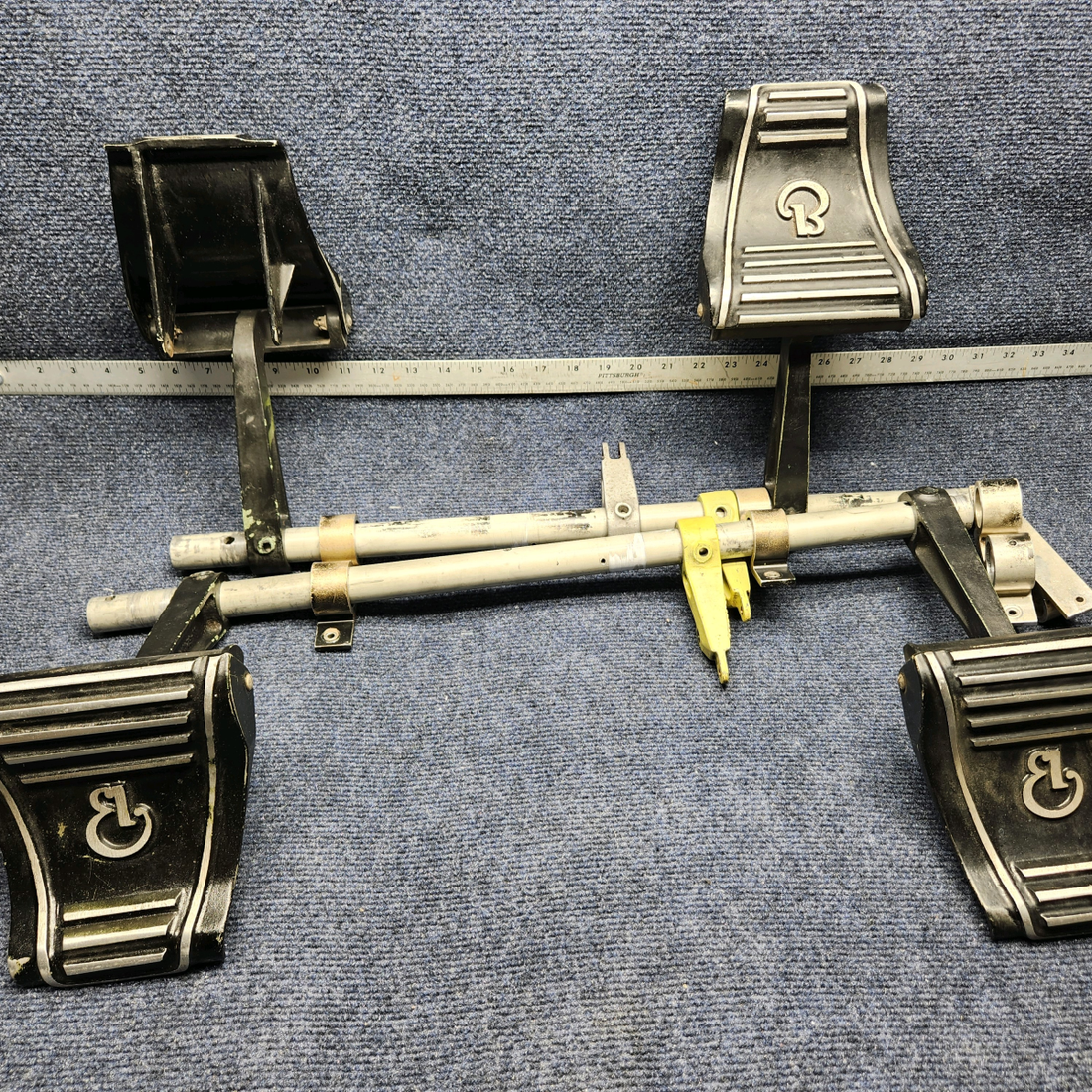 Used aircraft parts for sale, 169-524013-1 Beechcraft C23 SUNDOWNER RUDDER PEDAL INSTALLATION ASSY