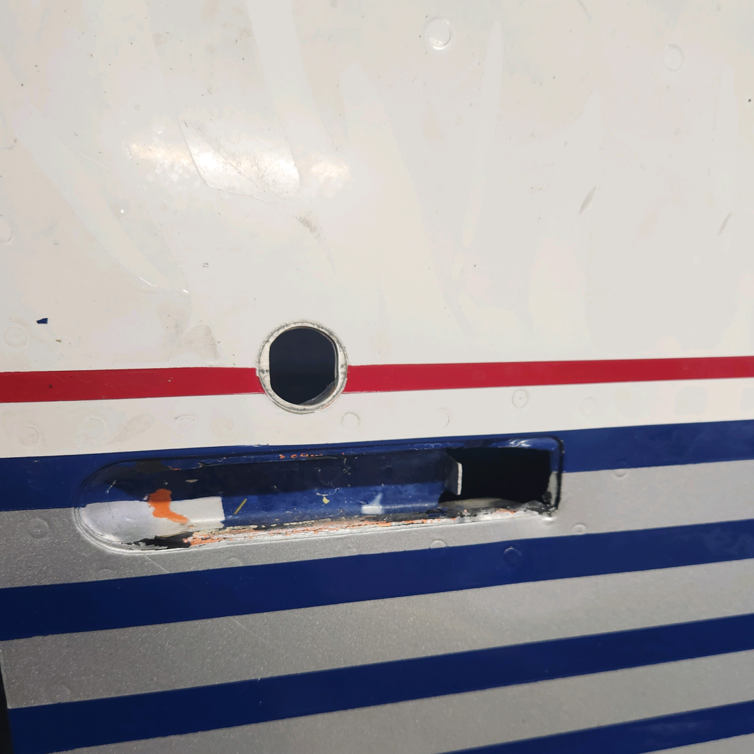 Used aircraft parts for sale, 310225-501 Mooney M20K CABIN DOOR FRAME STRUCTURE WITH HINGE