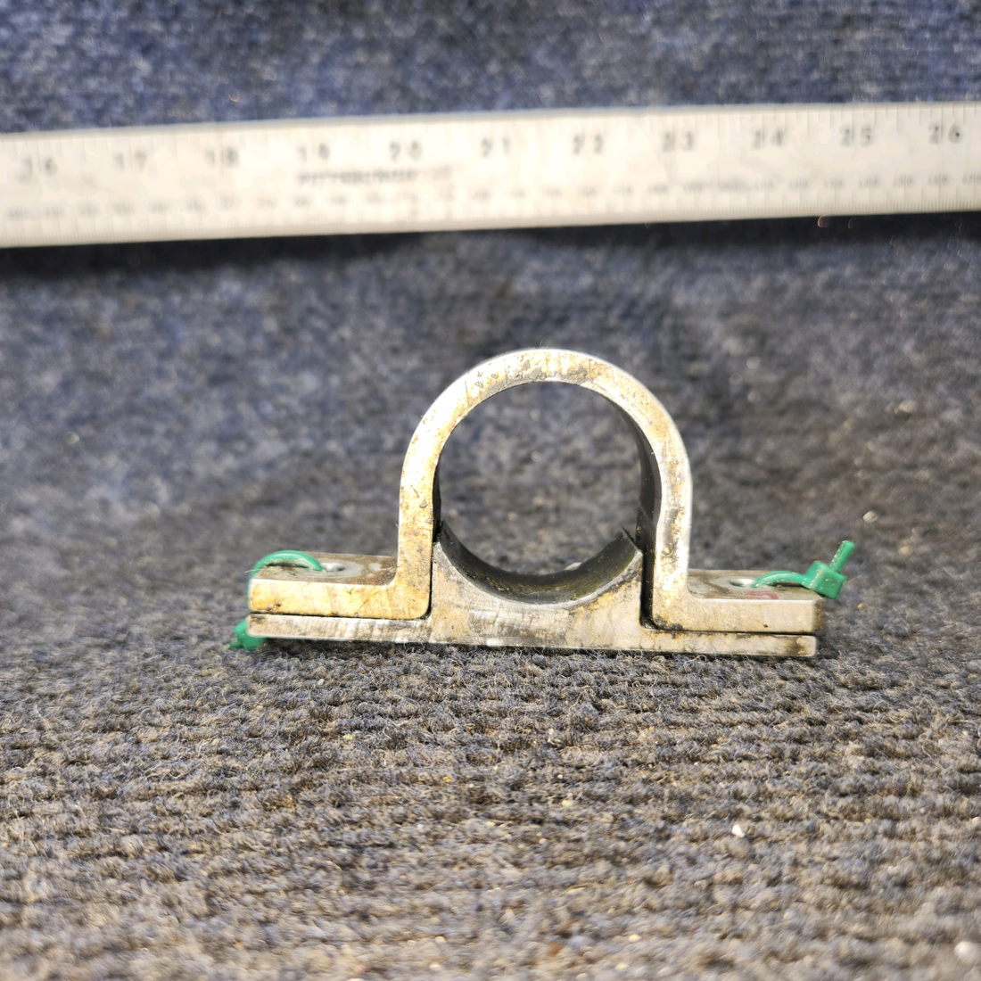 Used aircraft parts for sale, 35402-000 Piper PA28-161 Torque Shaft Support Clamp Assembly