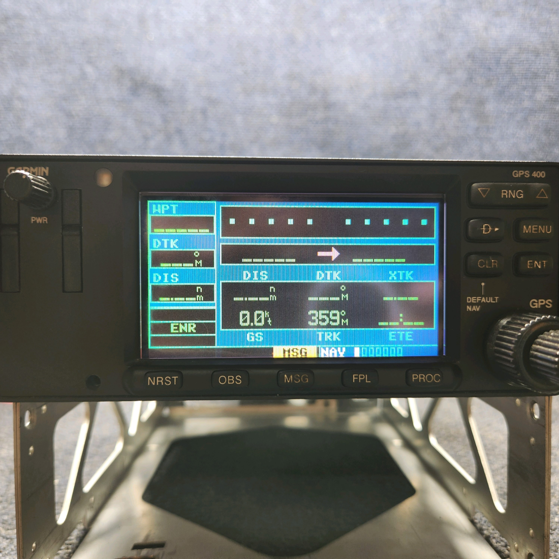 Used aircraft parts for sale, 011-01057-40 Garmin GNS 400W Piper PA28-161 GPS Receiver with Backplate and Connector (See Description)