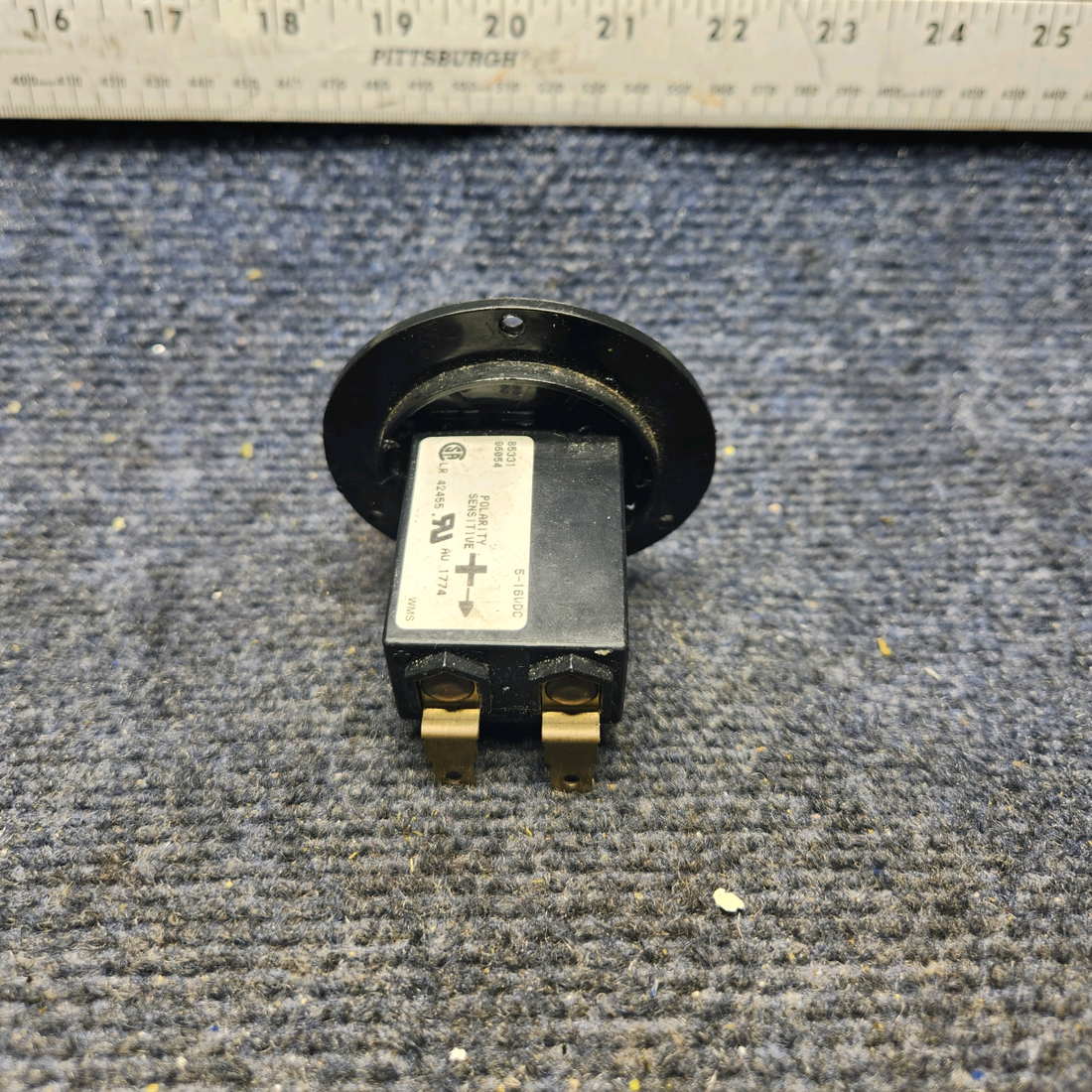 Used aircraft parts for sale, 85331-12 Mooney M20K HOBBS QUARTZ BLACK 5 -16 DC VOLTS