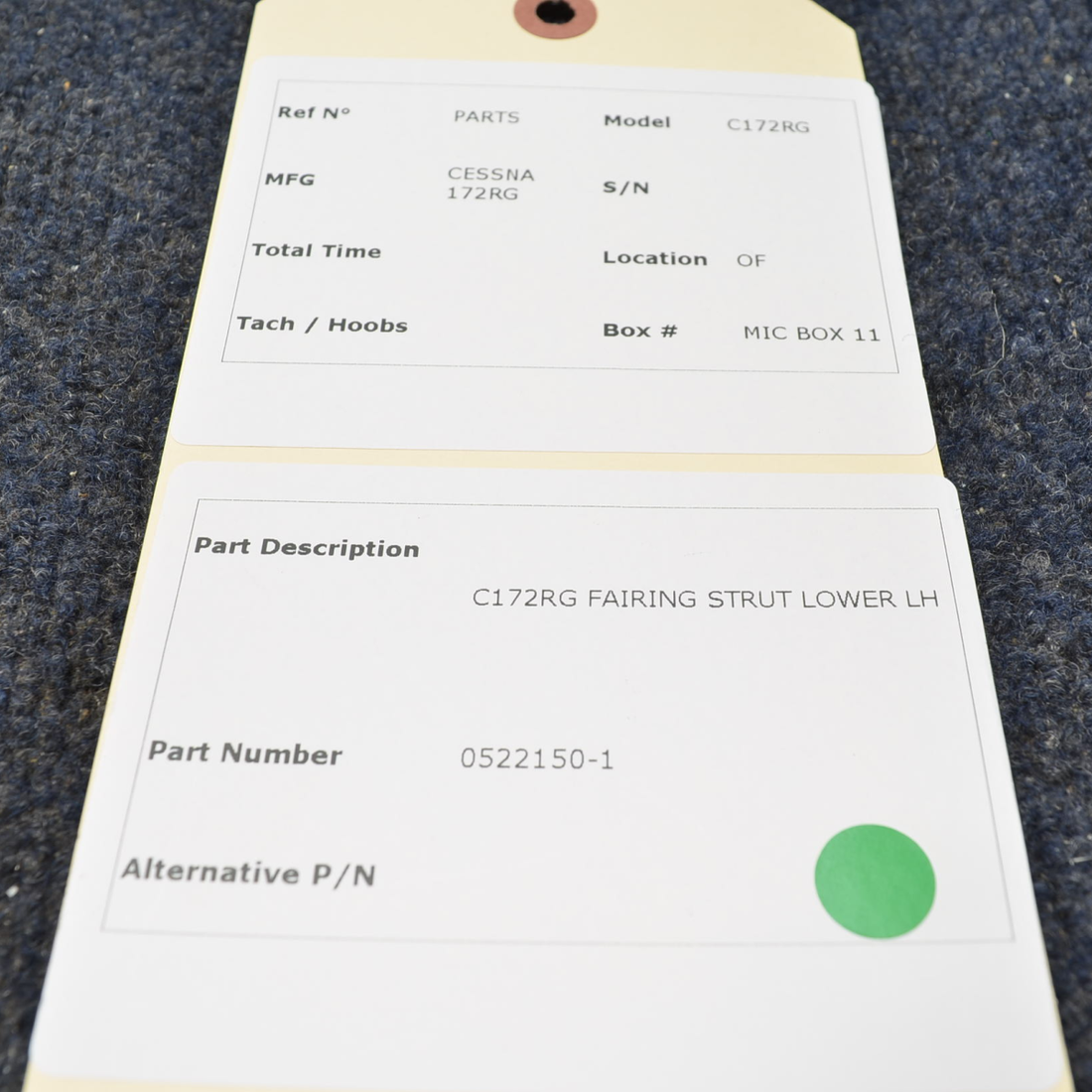 Used aircraft parts for sale, 0522150-1 Cessna 172RG LOWER STRUT FAIRING LH