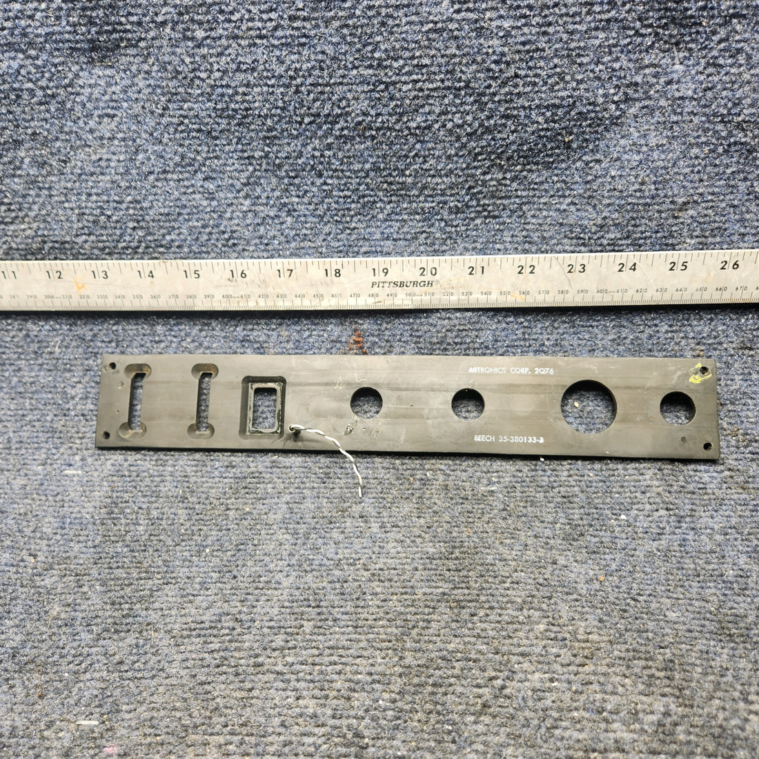 Used aircraft parts for sale, 35-380133-3 Beechcraft F33A GRIMES LIGHTED CENTER SWITCH PANEL (115V)