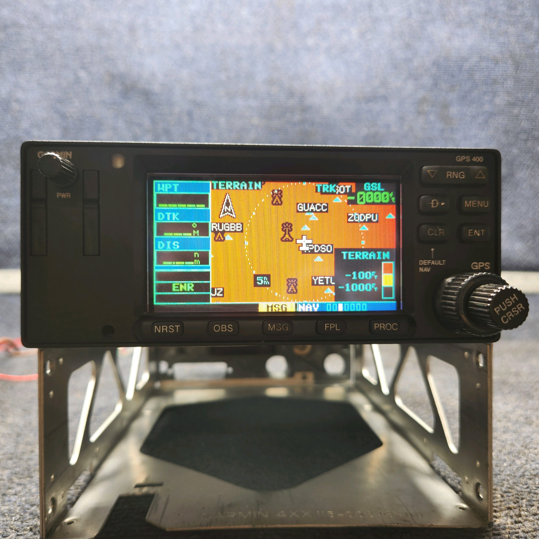 Used aircraft parts for sale, 011-01057-40 Garmin GNS 400W Piper PA28-161 GPS Receiver with Backplate and Connector (See Description)