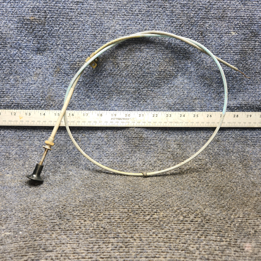Used aircraft parts for sale, Cabin Air Control Cable Assembly Piper PA28-161 Cabin Air Control Cable Assembly (length 52")