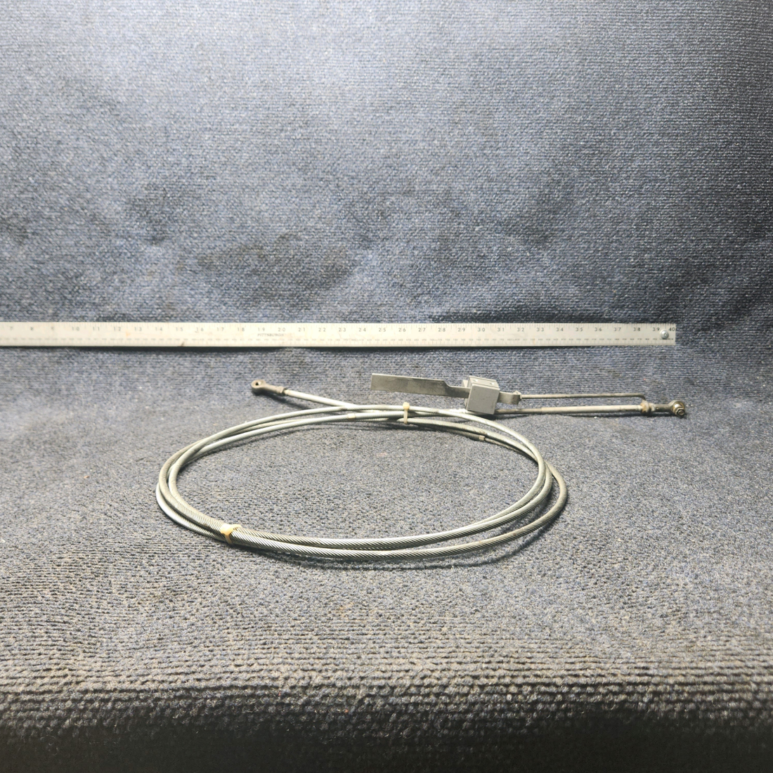 Used aircraft parts for sale, 50‑389010‑29 BEECHCRAFT 95-55B Left-Hand Propeller Push/Pull Control Cable 140"