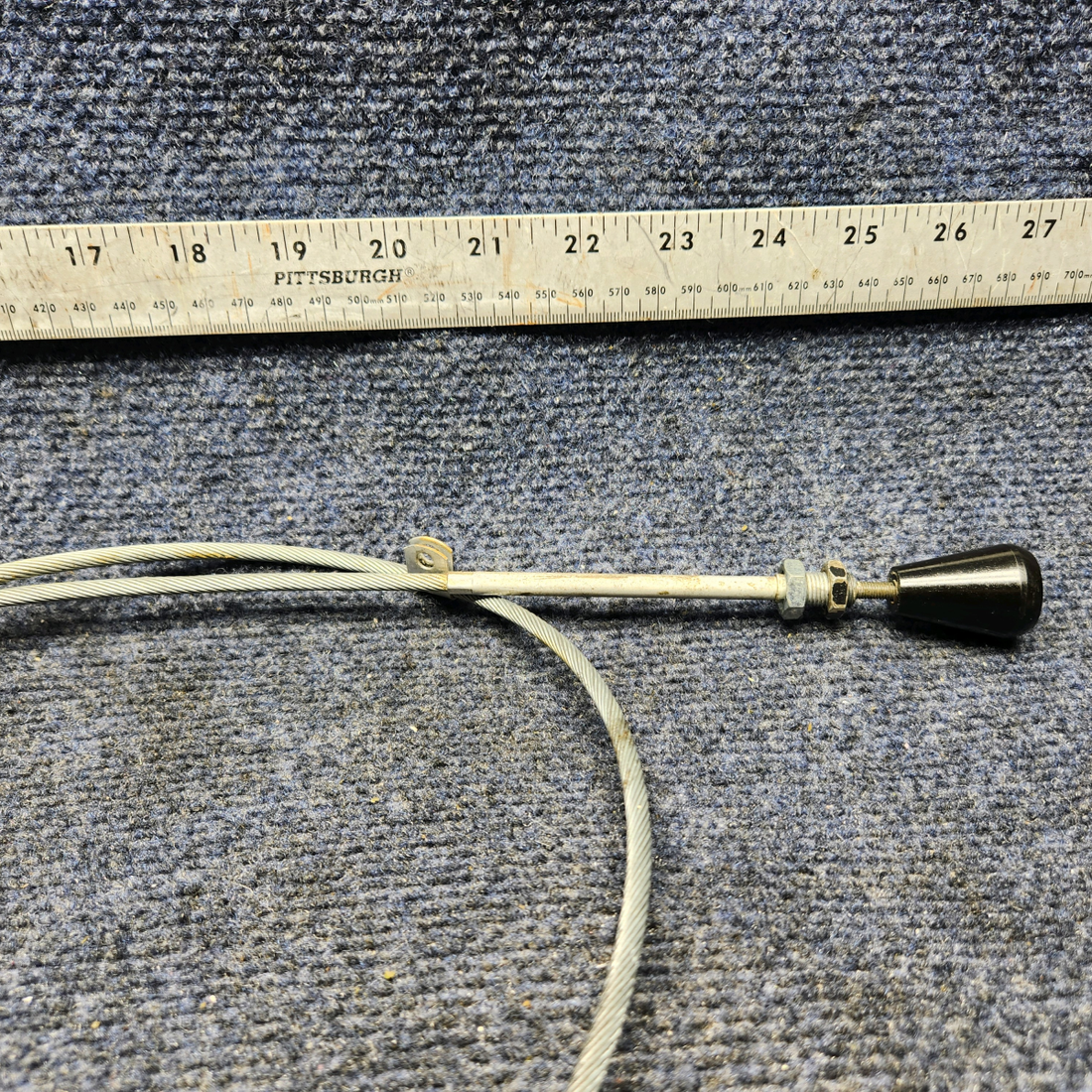 Used aircraft parts for sale, 640257-035 Mooney M20J PARKING BRAKE CONTROL CABLE (LENGTH: 47-1/2")