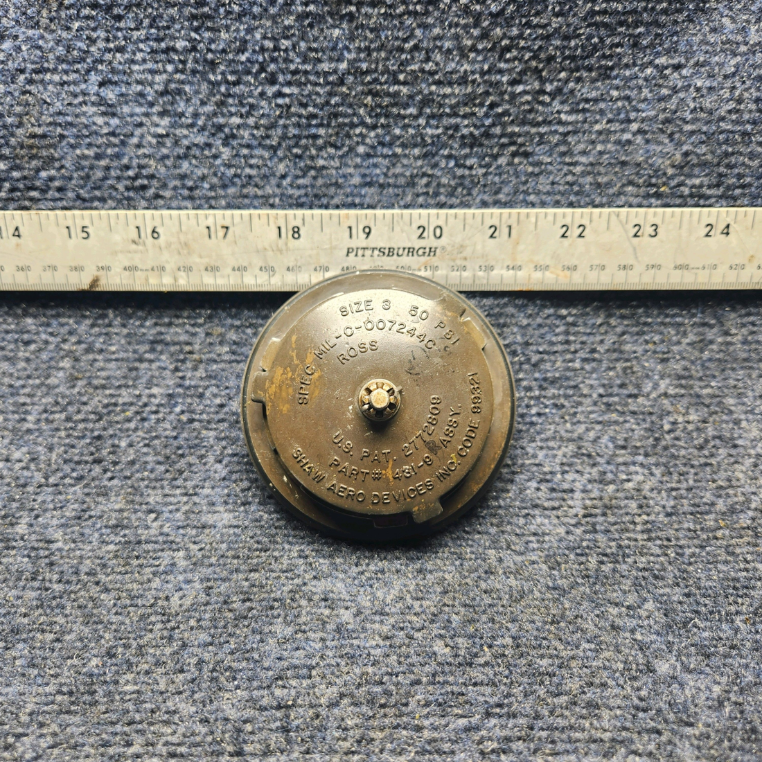 Used aircraft parts for sale, 431-9 Shaw Aero Mooney M20J FUEL CAP ASSEMBLY