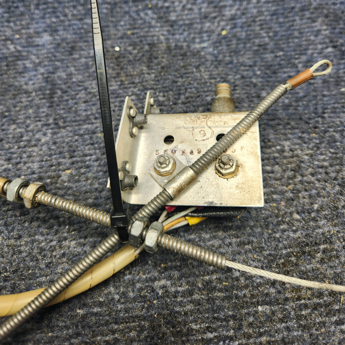 Used aircraft parts for sale, 940122-501, 560249-035 Mooney M20K LANDING GEAR UP LIMIT SWITCH WITH BRACKET AND CABLE