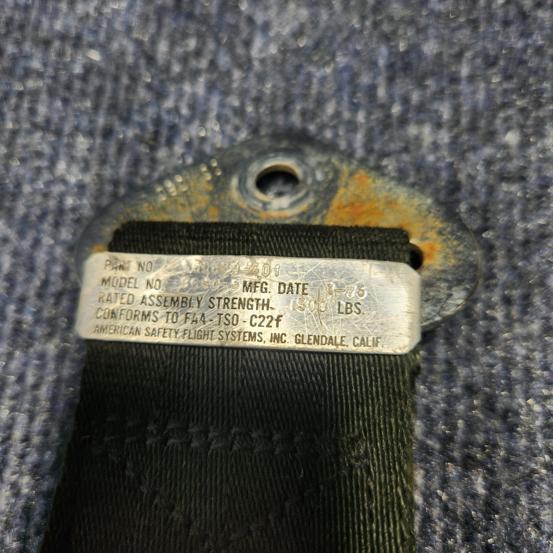 Used aircraft parts for sale, 502985-401 Beechcraft C23 SUNDOWNER SOUTHERN SAFETY SEAT BELT