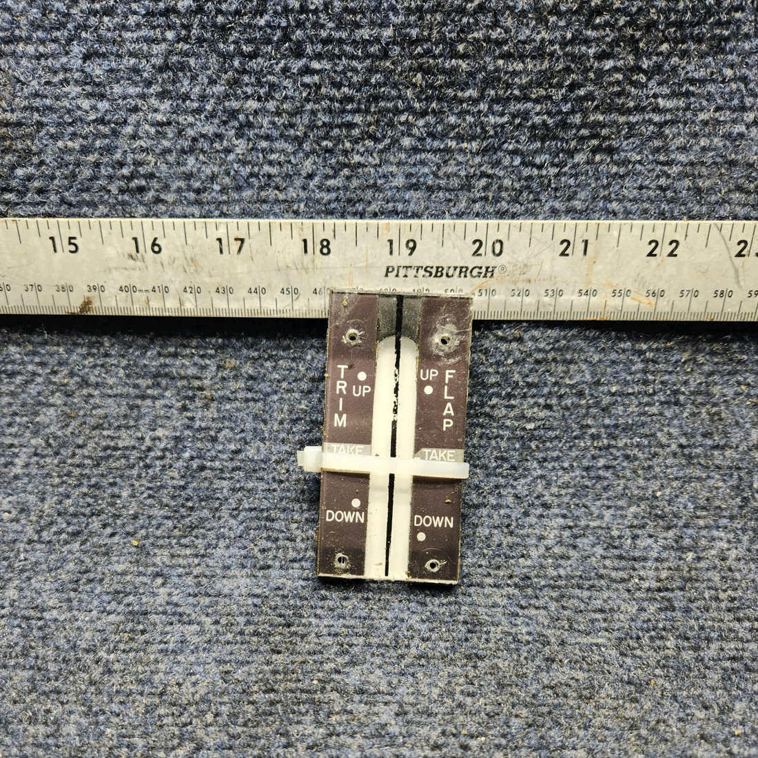 Used aircraft parts for sale, 740222-001, 740191-505 Mooney M20J FLAP TRIM INDICATOR ASSEMBLY- NO LAMP.