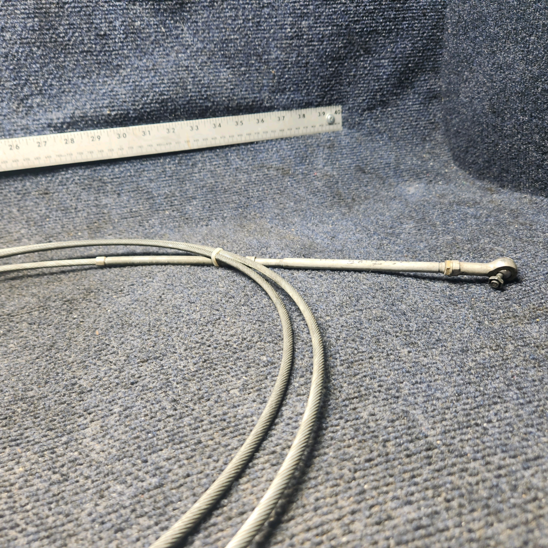 Used aircraft parts for sale, 50‑389010‑19 BEECHCRAFT 95-55B Mixture Control Push/Pull Cable Assembly - LH 128"