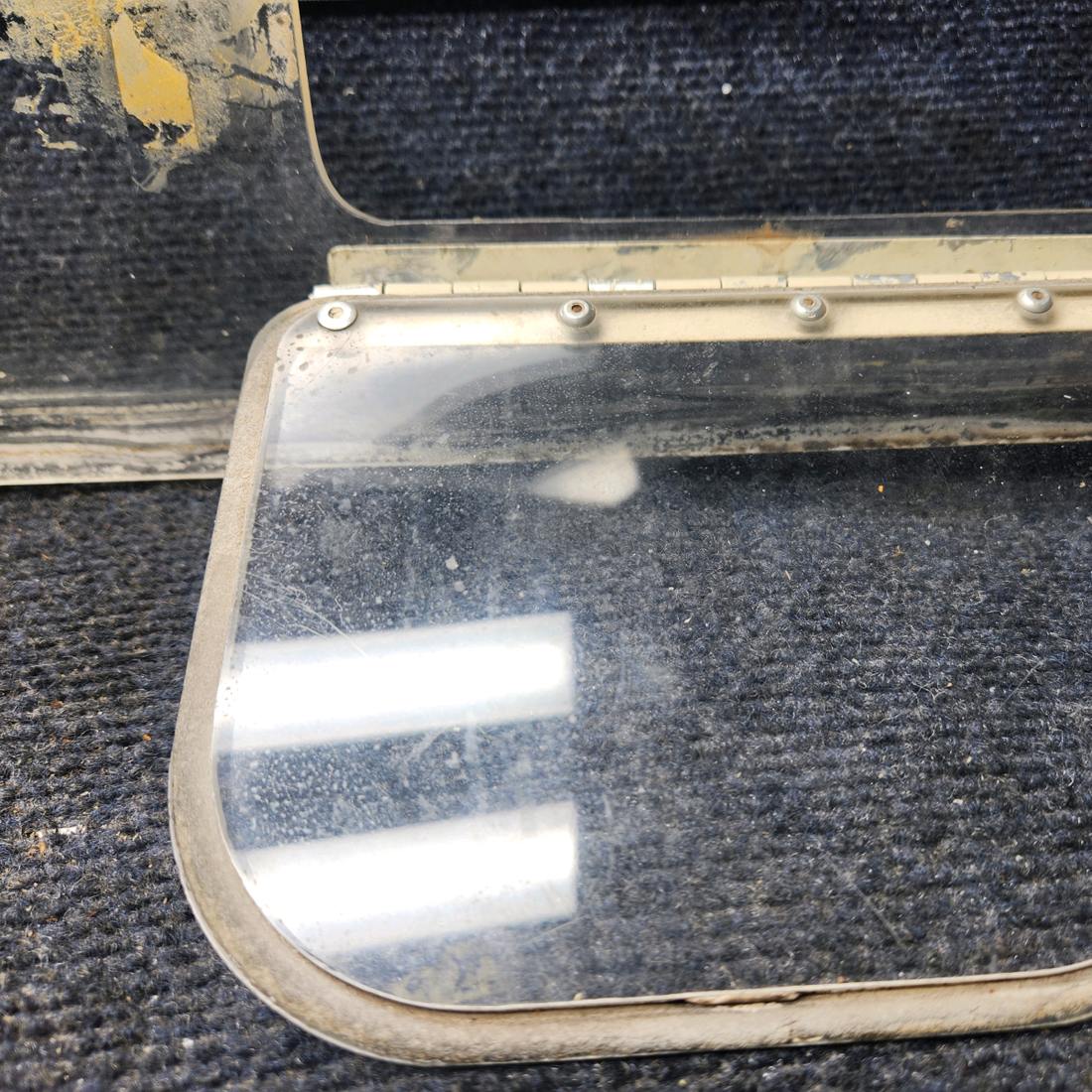 Used aircraft parts for sale, 65826-005 Piper PA28-161 Window Front Left Assembly with Storm Window