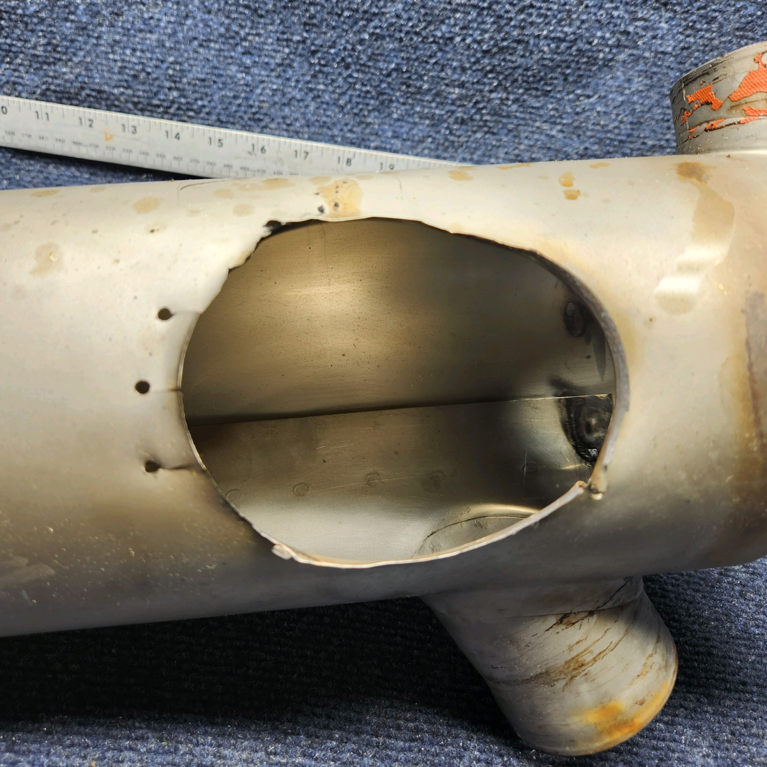 Used aircraft parts for sale, 099001-136 Beechcraft C23 SUNDOWNER SHROUD MUFFLER ASSEMBLY