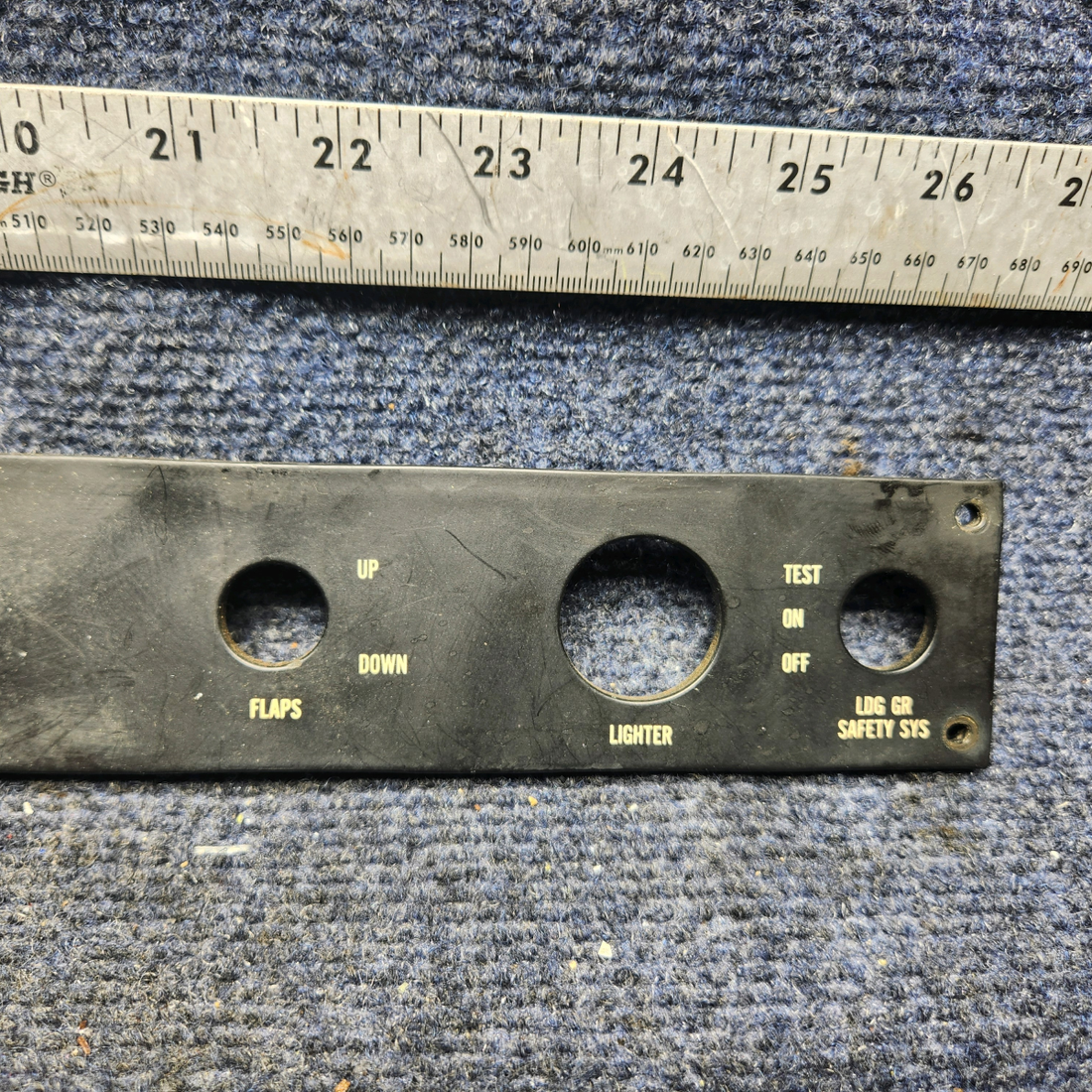 Used aircraft parts for sale, 35-380133-3 Beechcraft F33A GRIMES LIGHTED CENTER SWITCH PANEL (115V)