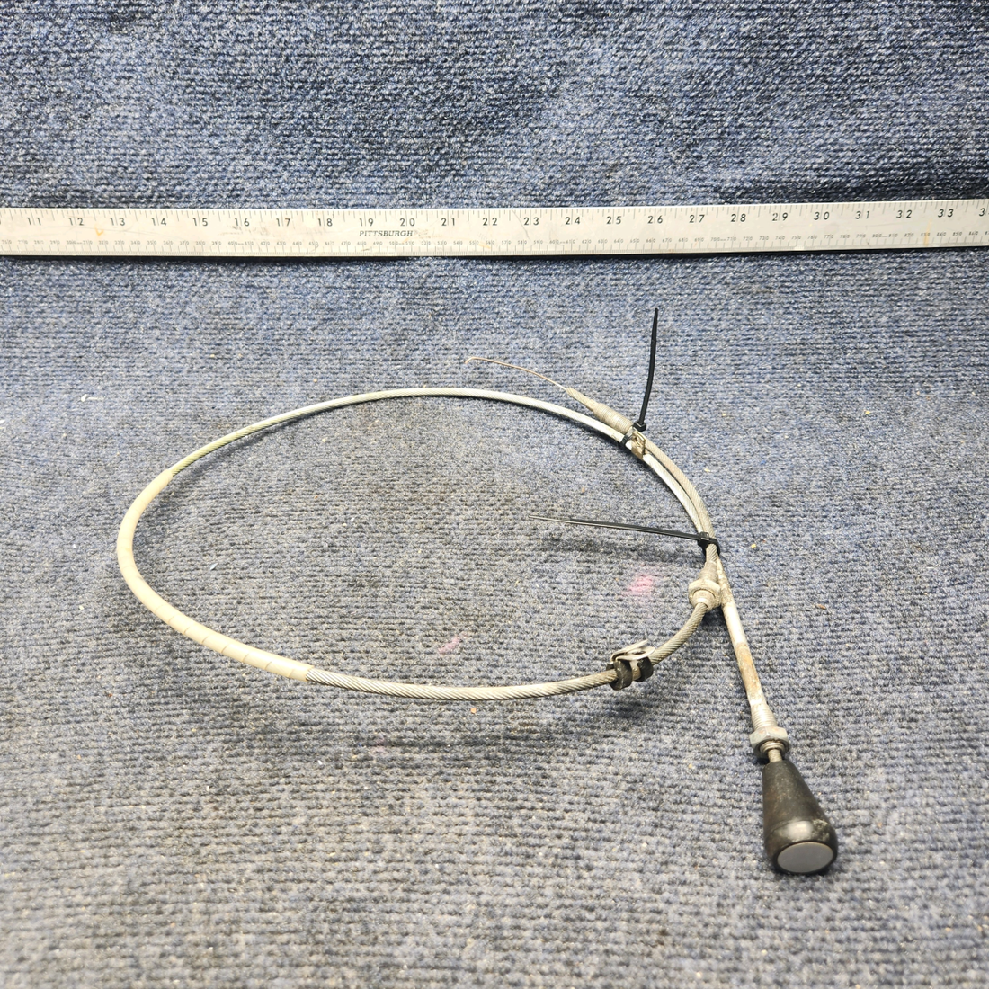 Used aircraft parts for sale, 640258-007 Mooney M20K CABIN HEAT CONTROL CABLE (LENGTH: 47")