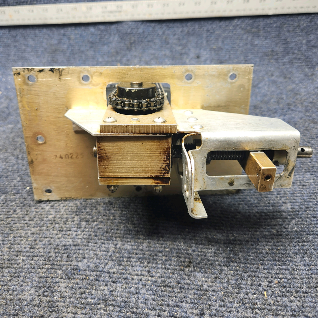 Used aircraft parts for sale, 740225-501 Mooney M20K STABILIZER TRIM CONTROL FORWARD ASSEMBLY