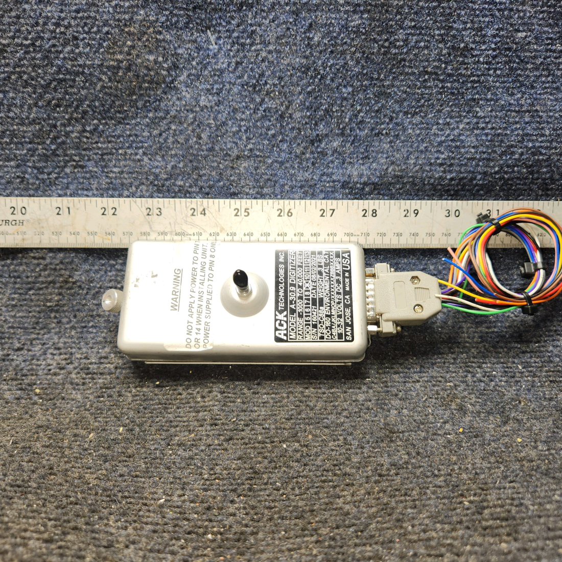 Used aircraft parts for sale, A-30.9 ACK Technologies A-30.9 Piper PA28-161 Altitude Digitizer with Tray and Modification (10-32V)