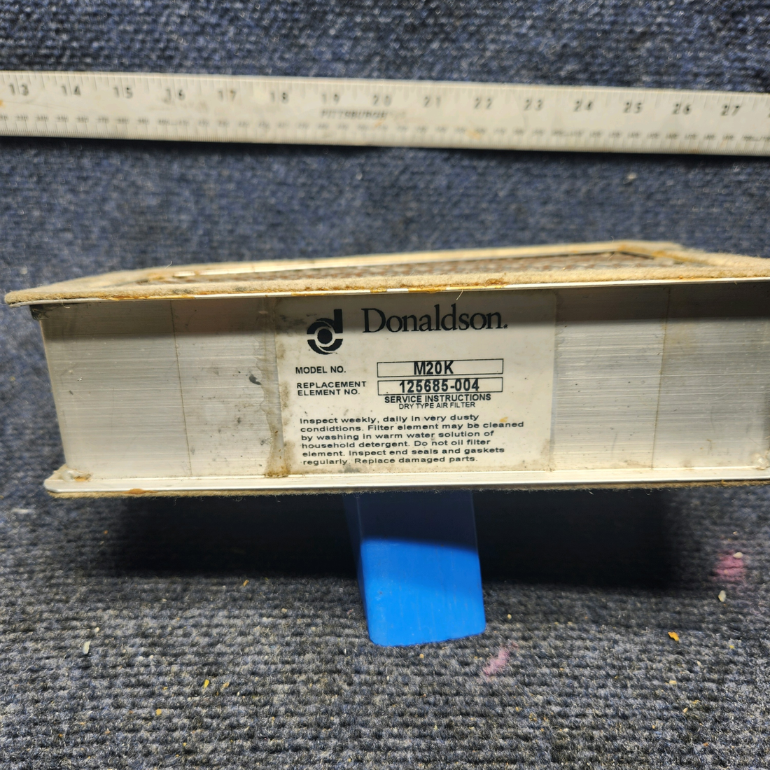 Used aircraft parts for sale, 125685-004 Mooney M20K DONALDSON WASHABLE AIR FILTER M20K