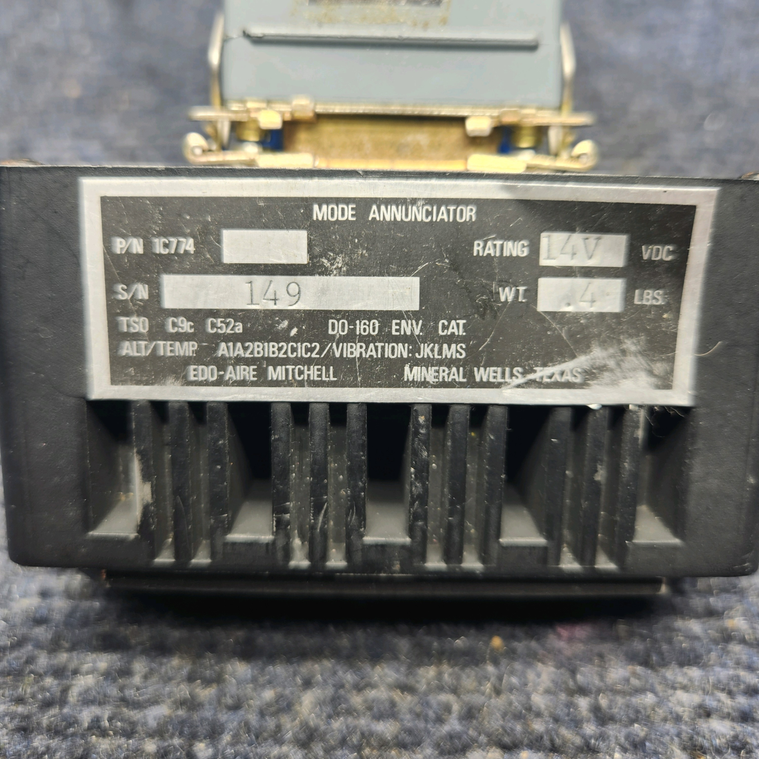 Used aircraft parts for sale, 1C774-1 Century Mooney M20K CENTURY FLIGHT ANNUNCIATOR